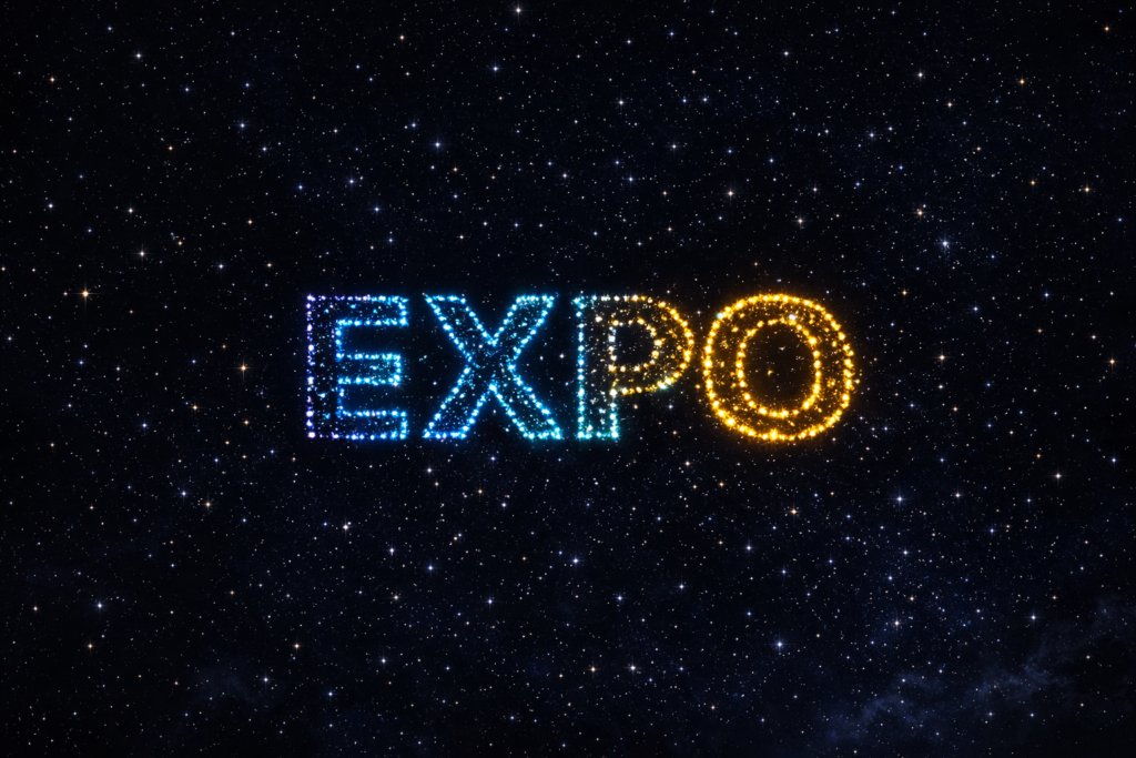 大阪関西万博 夜空 EXPO イラスト