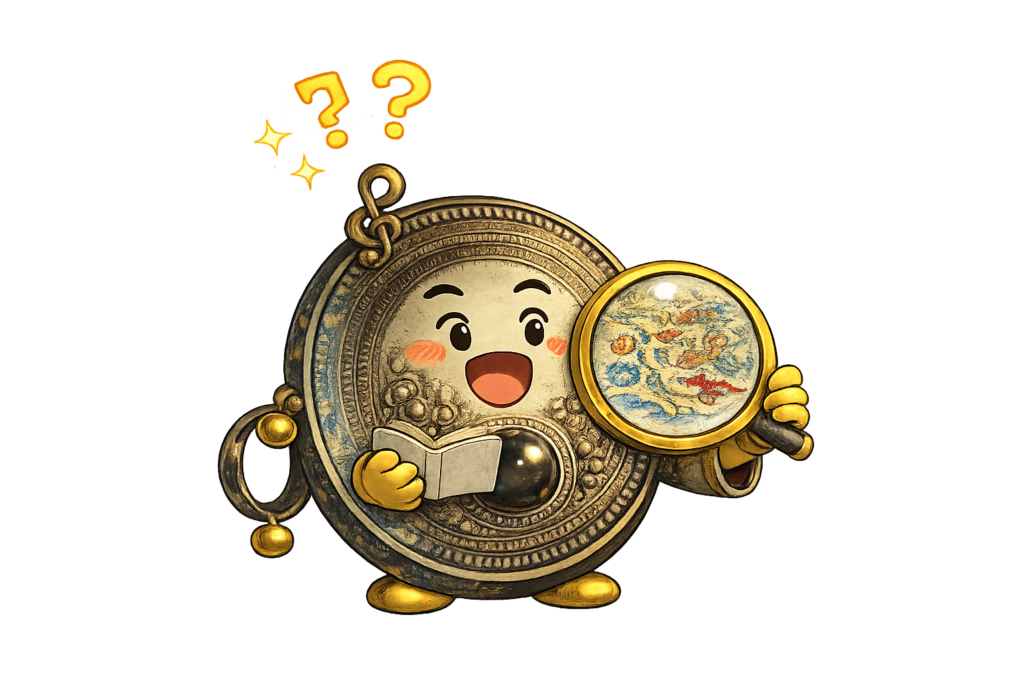 説明する「神人車馬画像鏡」の気配