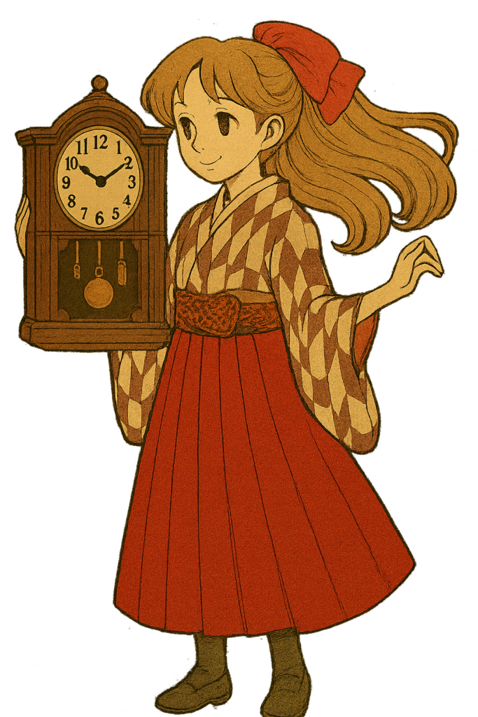 時計と女性２