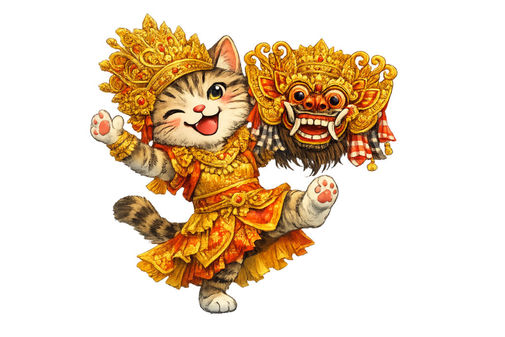 インドネシア　イラスト　猫