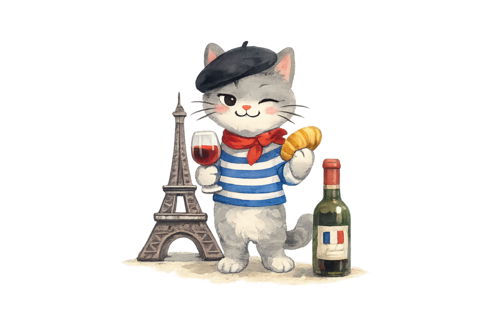 フランス　イラスト　猫