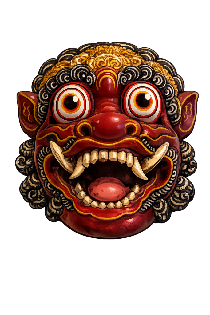 インドネシア　イラスト　魔除け　面