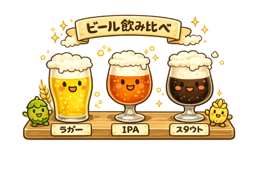 ビール, 飲み比べ, 試飲, グラス