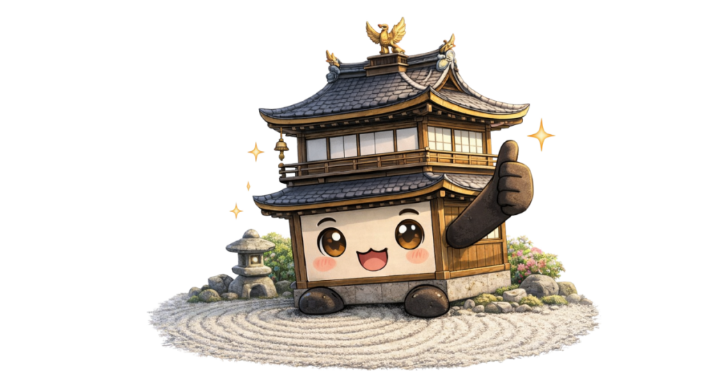 銀閣寺 ゆるキャラ いいね グッド ポーズ 京都 寺