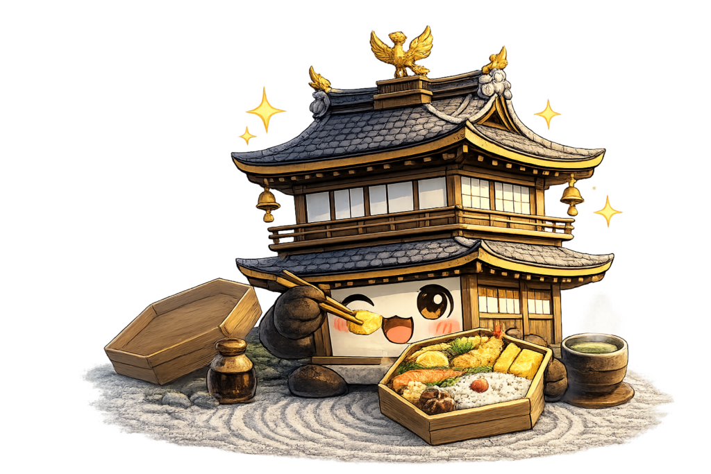 銀閣寺 弁当 六角弁当 京都 食事 和食 ゆるキャラ