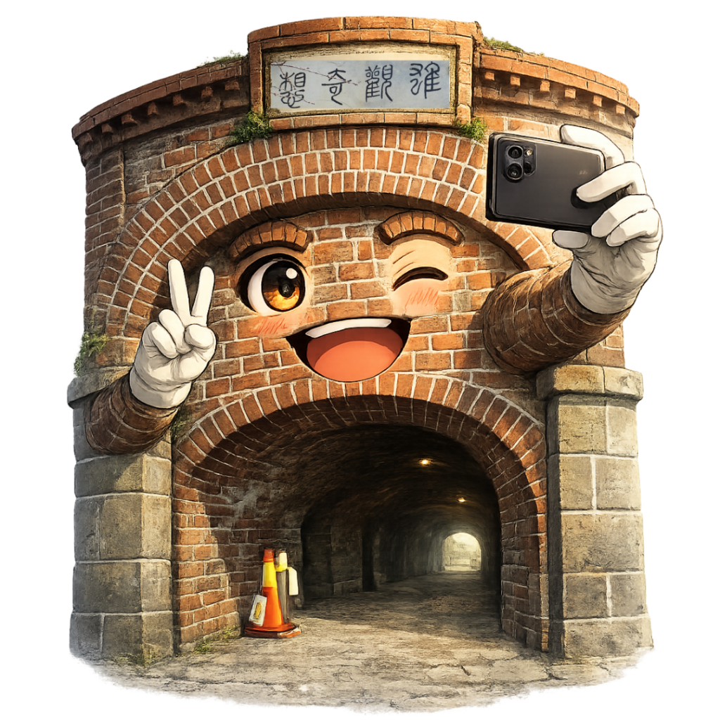 南禅寺 ねじりまんぽ トンネル レンガ アーチ 自撮り 観光 京都 ゆるキャラ