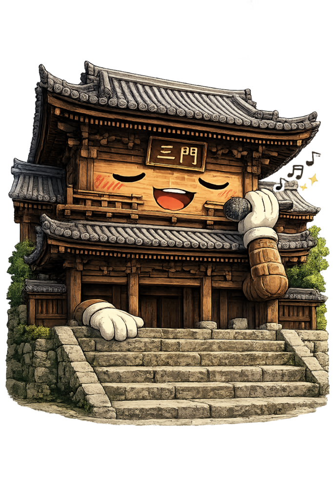 南禅寺 三門 山門 マイク 歌 音楽 京都 ゆるキャラ