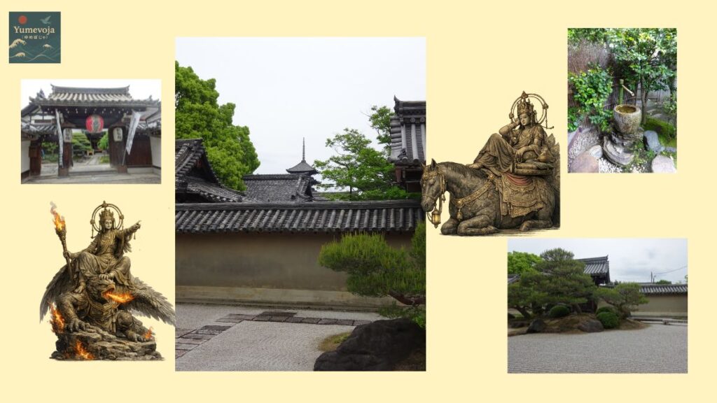 東寺観智院の庭園と建物の風景